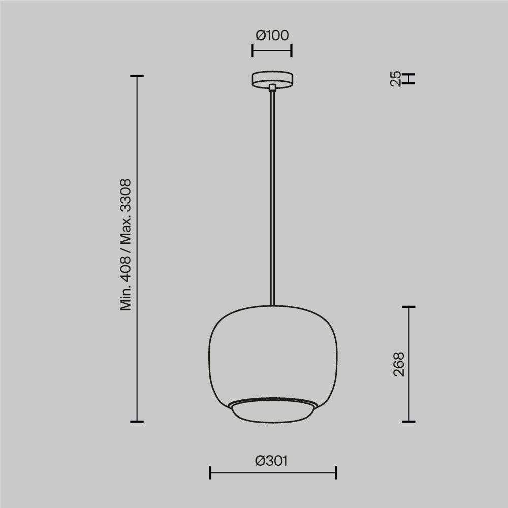 Подвесной светильник Brio Белый 3000К 20Вт в Воронеже