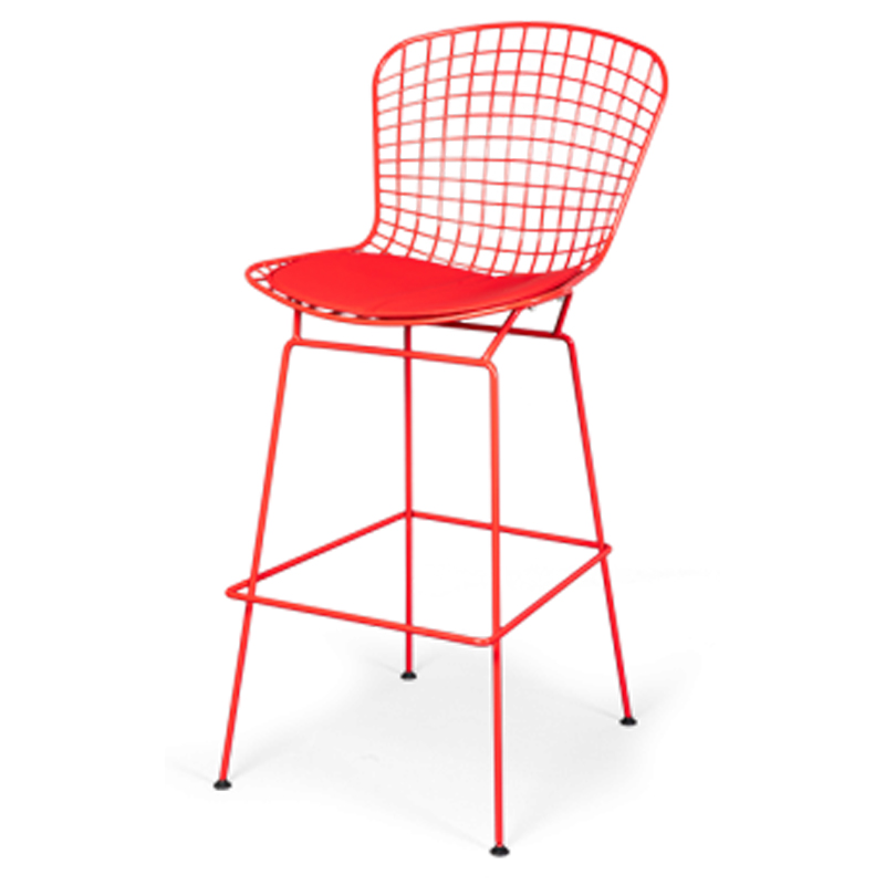 Барный стул Bertoia Barstool Red Красный в Воронеже | Loft Concept 