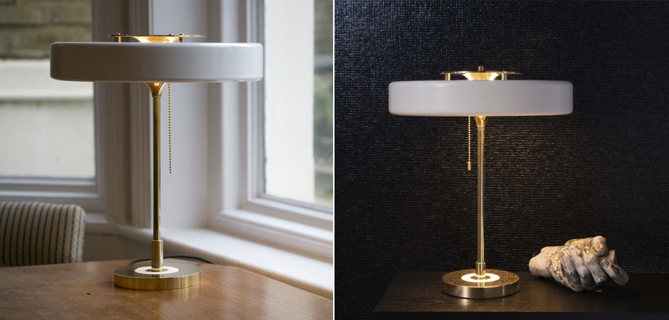 Настольная Bert Frank Revolve Table Lamp White Настольная Bert Frank Revolve Table Lamp White - Loft-Concept в Воронеже