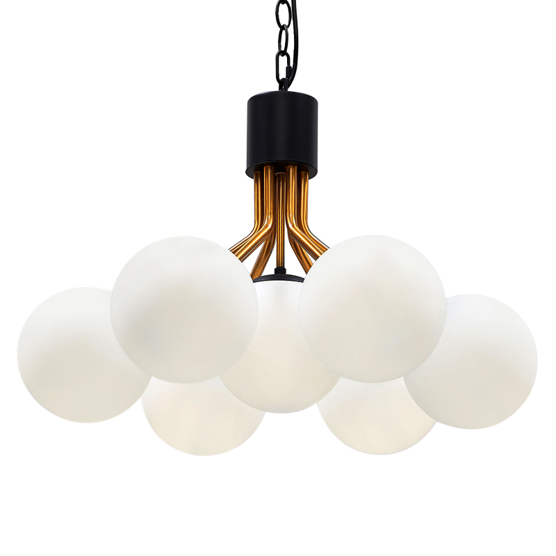 Люстра Berries Chandelier White Balloons Bronze Black 7 Белый Бронза Черный в Воронеже | Loft Concept 