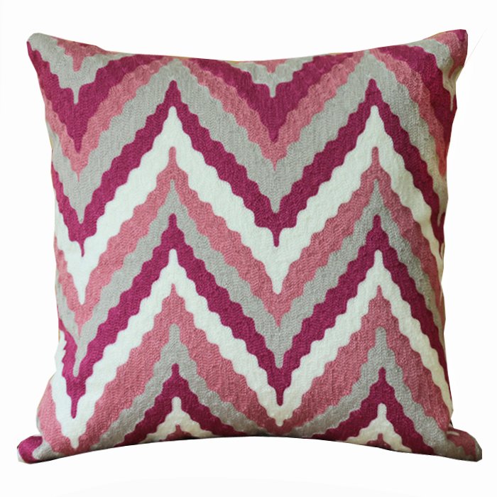 Декоративная подушка Pink Zigzag Розовый (Rose) Декоративная подушка Pink Zigzag Розовый (Rose) в Воронеже | Loft Concept