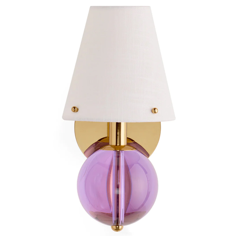 Бра BELVEDERE SCONCE Jonathan Adler Pink Золотой Белый Сиреневый в Воронеже | Loft Concept 