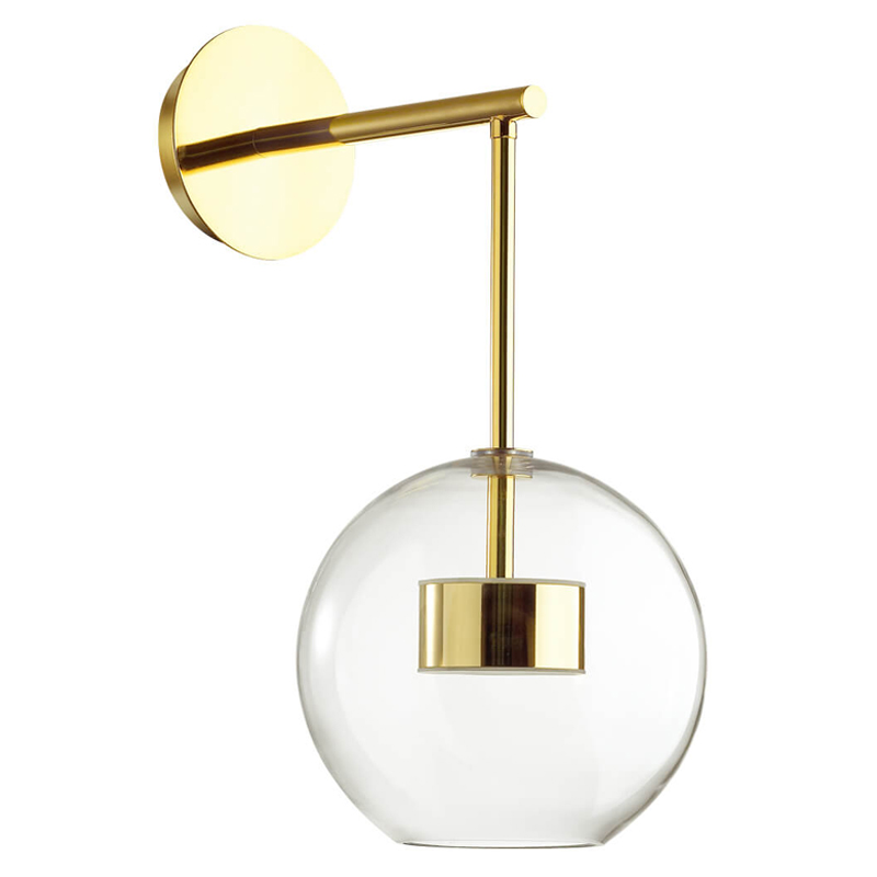 Бра Transparent Bubble Sconce gold Прозрачный Глянцевое золото в Воронеже | Loft Concept 