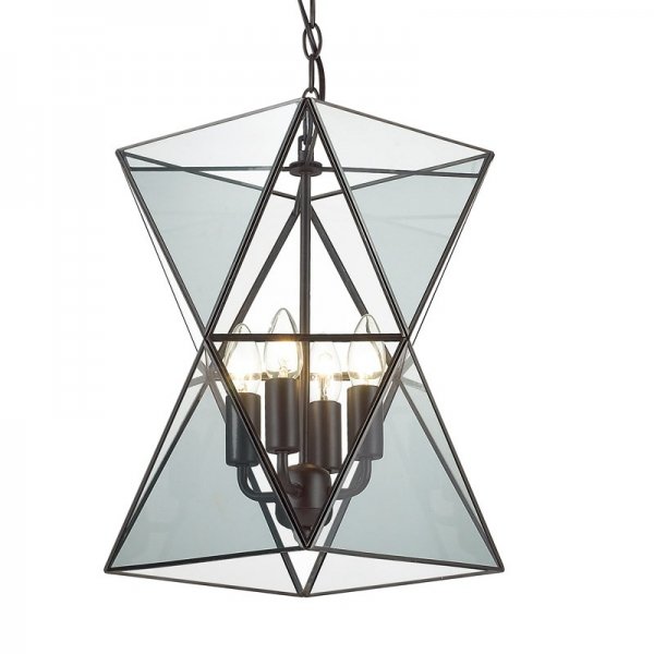 Люстра PolyPyramid Glass Pendant 4 Прозрачный в Воронеже | Loft Concept 