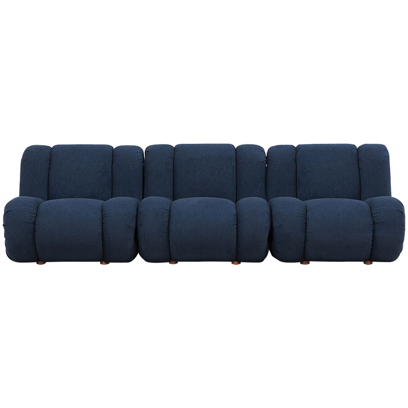 Модульный диван Erasmus Modular Sofa Blue Синий Коричневый в Воронеже | Loft Concept 