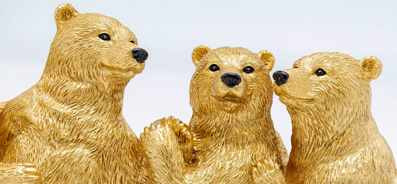 Статуэтка золотая Friendly Bears - фото №1