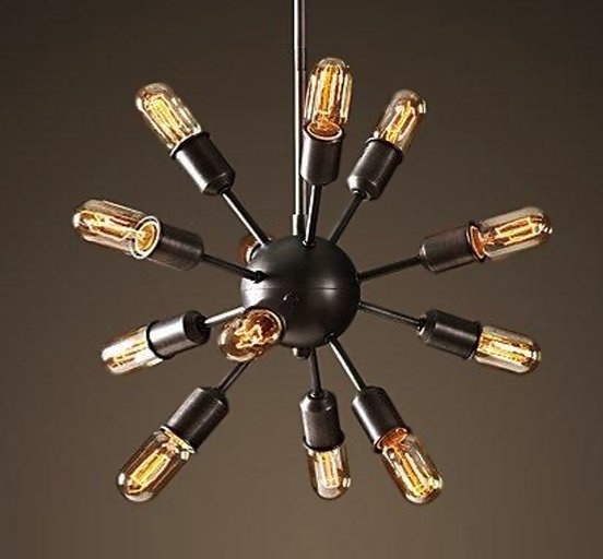 Люстра Loft Industrial Sputnik Chandelier 50 12 Черный в Воронеже | Loft Concept 