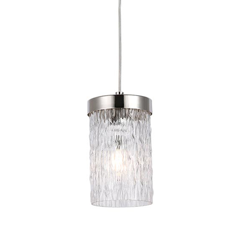 Подвесной светильник Estebe Nickel Glass Hanging Lamp Никель Прозрачный в Воронеже | Loft Concept 