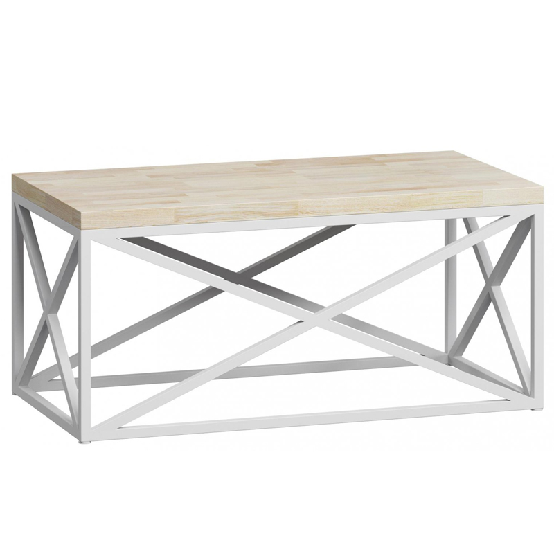 Кофейный стол Industrial Oak Geometric Coffee Table white Белый в Воронеже | Loft Concept 