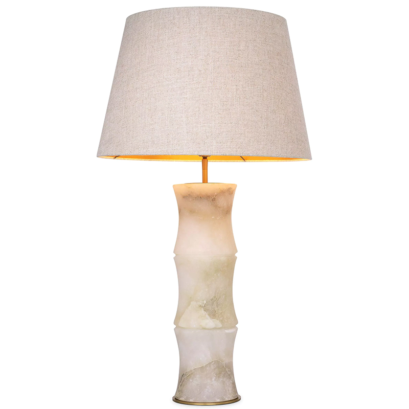 Настольная лампа Eichholtz Table Lamp Bonny Alabaster Латунь Бежевый Бежево-серый в Воронеже | Loft Concept 