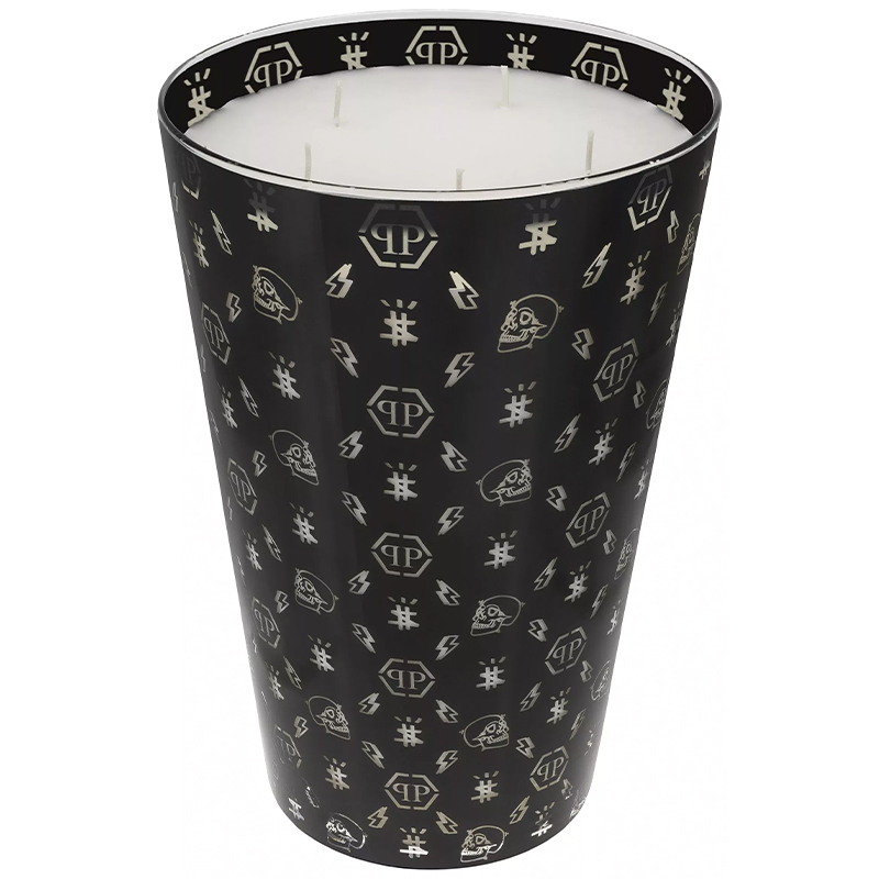 Свеча Philipp Plein Candle Monogram XL Черный Белый в Воронеже | Loft Concept 