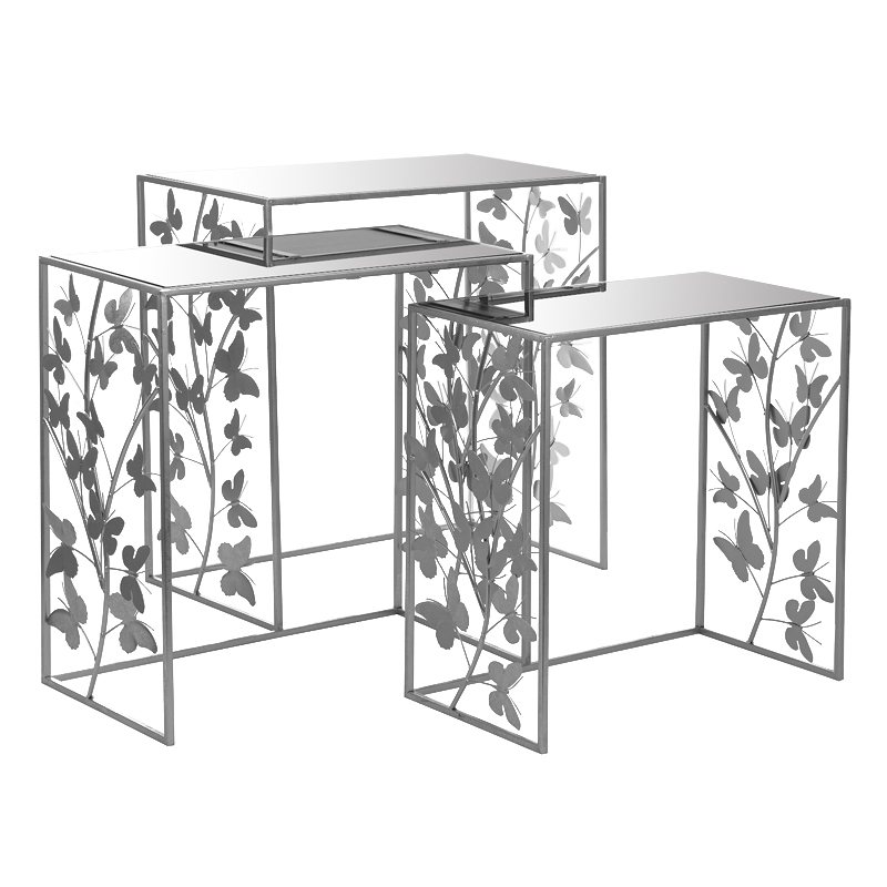 Консоль Silver Butterfly Triple Серебряный Консоль Silver Butterfly Triple Серебряный в Воронеже | Loft Concept