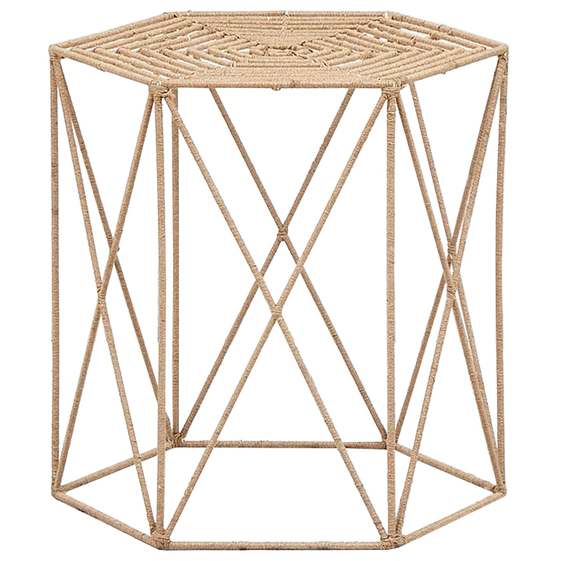 Приставной стол Wicker Alma Side Table Бежевый в Воронеже | Loft Concept 