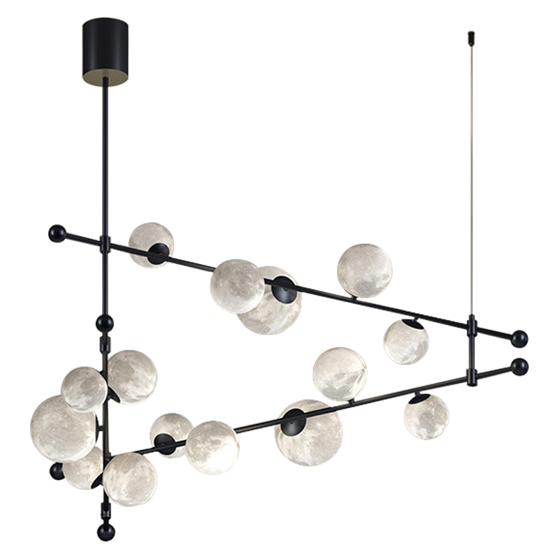 Светильник Tech Lighting Modern Rail Geometric Linear Suspension 15 Black Черный Белый в Воронеже | Loft Concept 