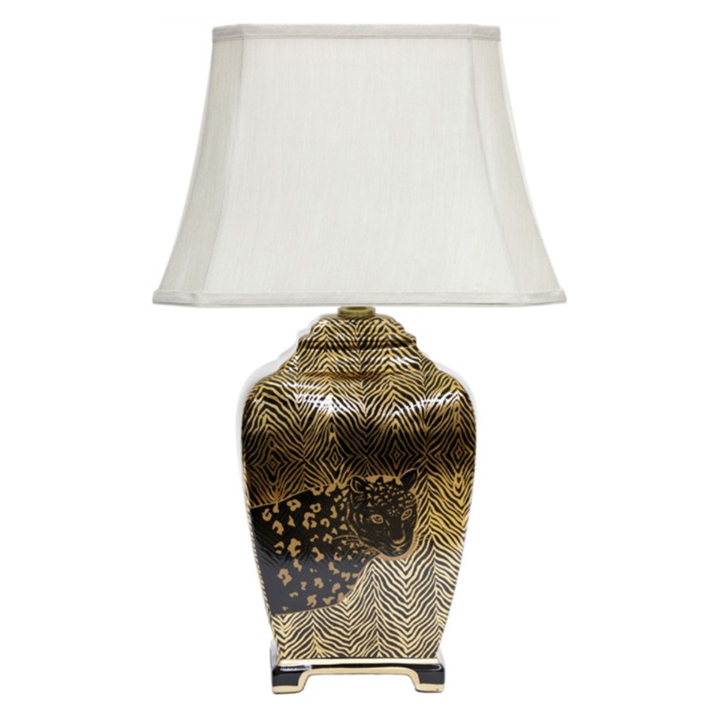 Настольная лампа Leopard Table lamp black and gold Черный Золотой Белый в Воронеже | Loft Concept 