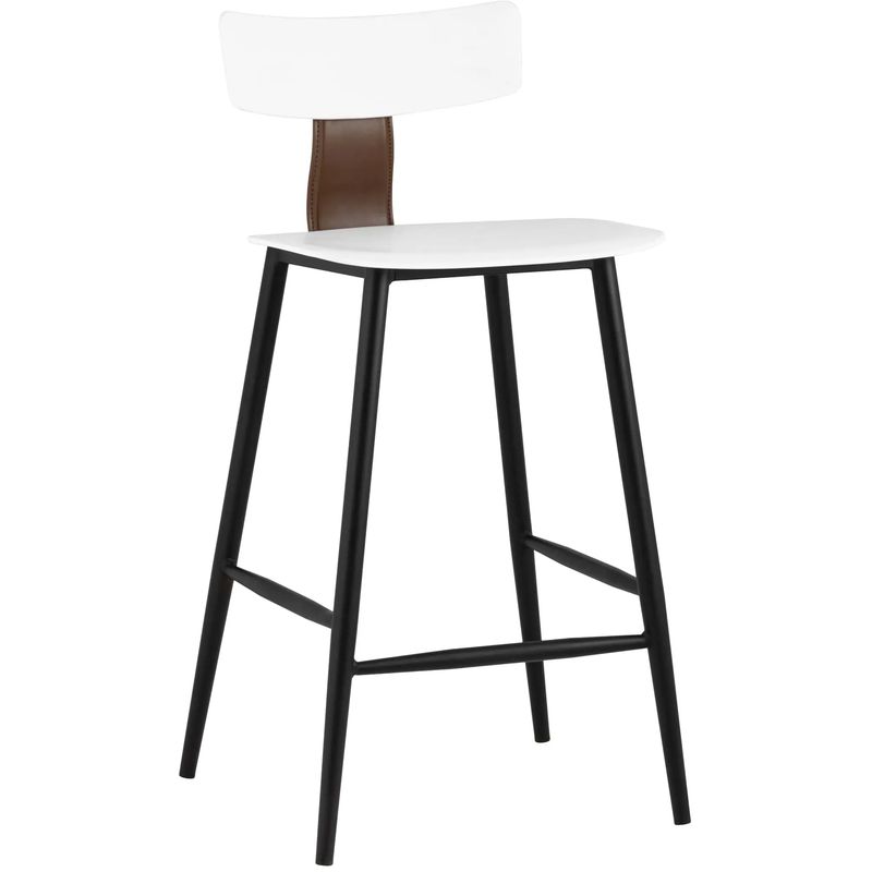Стул Барный ANT White Eco-Leather 2 шт Белый Коричневый Черный Стул Барный ANT White Eco-Leather 2 шт Белый Коричневый Черный в Воронеже | Loft Concept