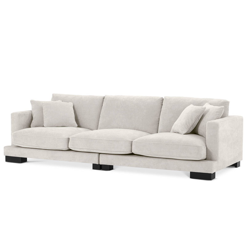 Диван Eichholtz Sofa Tuscany sand Песочный Черный Диван Eichholtz Sofa Tuscany sand Песочный Черный в Воронеже | Loft Concept