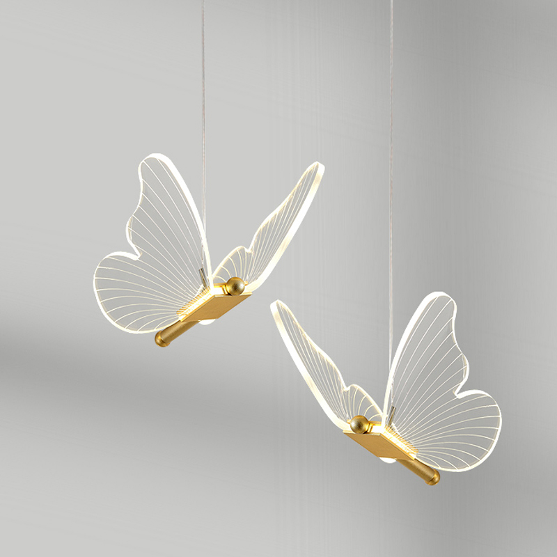 Butterfly Double Pendant Lamp D Прозрачный Латунь в Воронеже | Loft Concept 