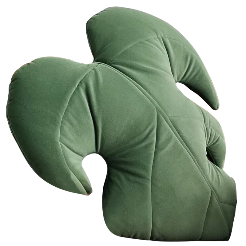 Декоративная подушка Botanical Cushion Monstera Зеленый в Воронеже | Loft Concept 