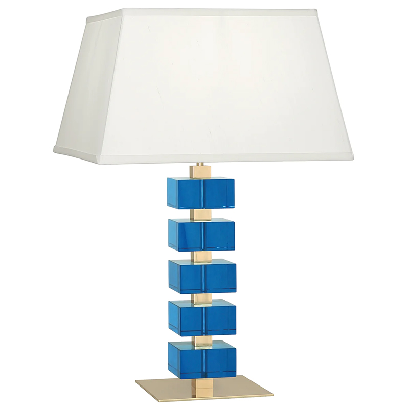 Настольная лампа Monaco Table Lamp Синий Латунь Белый в Воронеже | Loft Concept 