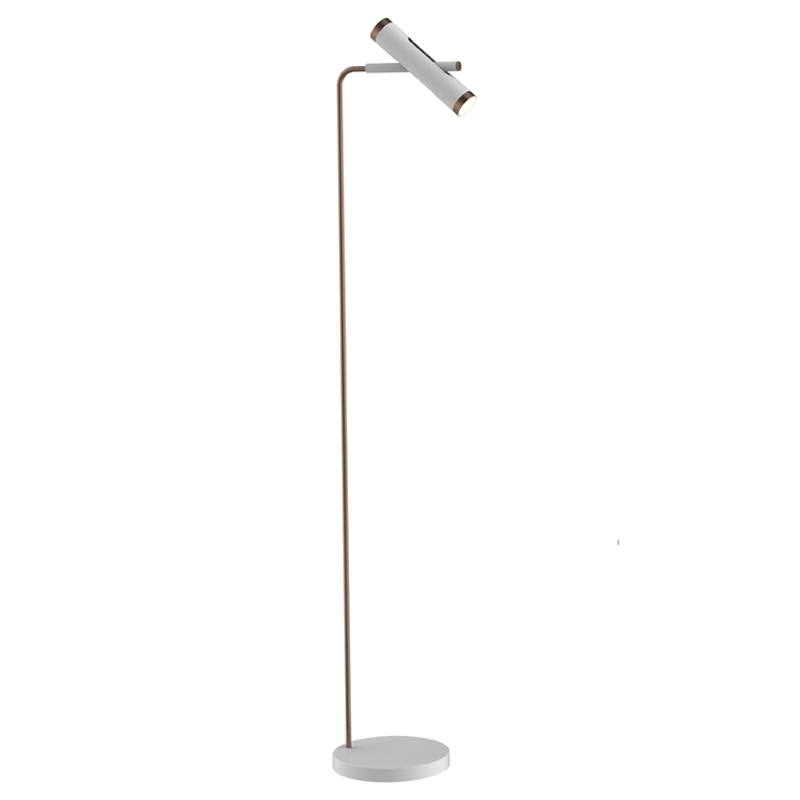 Торшер Rainer Floor Lamp white Белый Золотой в Воронеже | Loft Concept 