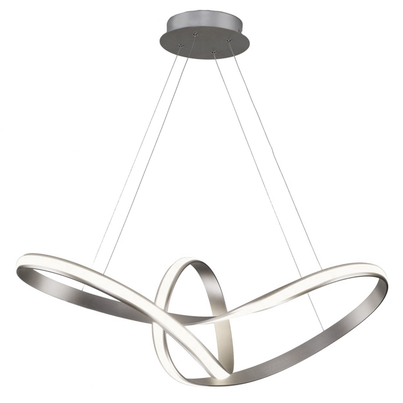 Люстра Mobius Strip Silver Chandelier Никель Сатин в Воронеже | Loft Concept 