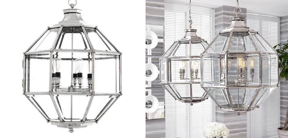 Люстра Lantern Owen Nickel L - Loft-Concept в Воронеже