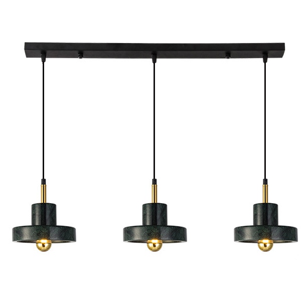 Люстра Tom Dixon Stone Pendant Black 3 Черный Золотой в Воронеже | Loft Concept 