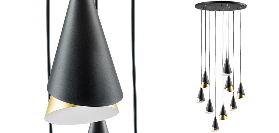 Люстра Lucio Black and Gold 9 Люстра Lucio Black and Gold 9 - Loft-Concept в Воронеже