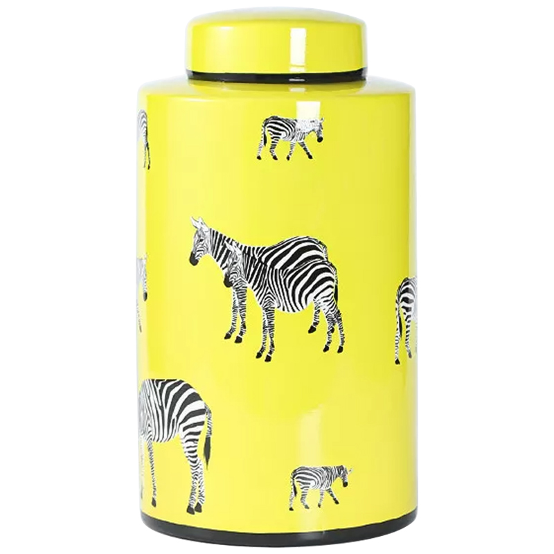 Ваза Yellow Vase Zebra Желтый Белый Черный в Воронеже | Loft Concept 