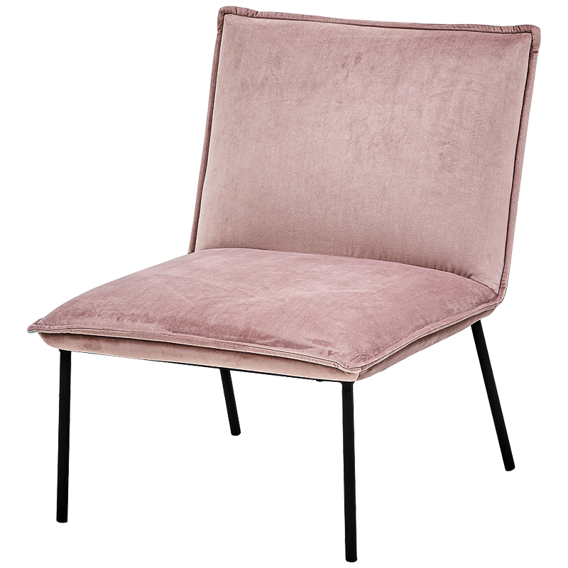 Кресло Corner Armchair Single pink Розовый пастельный Черный Кресло Corner Armchair Single pink Розовый пастельный Черный в Воронеже | Loft Concept