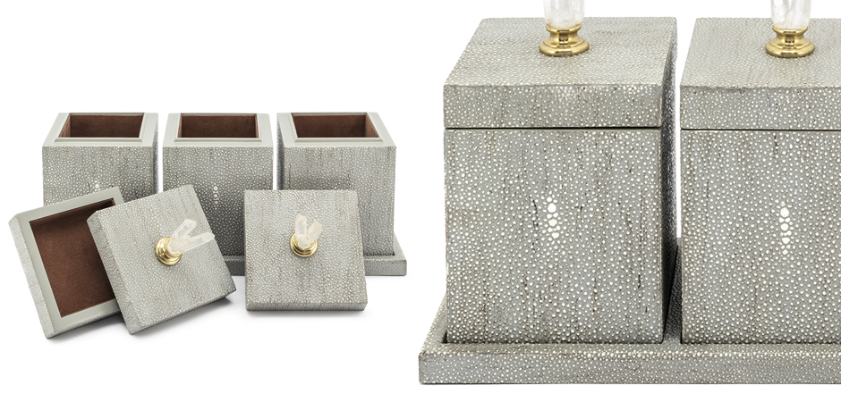 Набор шкатулок BOX KRIZIA SET3PCS Stingray Skin Набор шкатулок BOX KRIZIA SET3PCS Stingray Skin - Loft-Concept в Воронеже