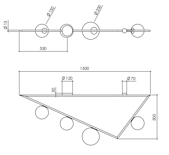 Потолочный светильник Atelier Areti Girlande Ceiling Triangle в Воронеже