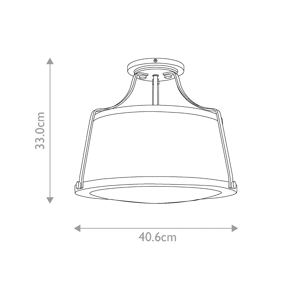 Потолочный светильник со светлым текстильным абажуром Hinkley в Воронеже