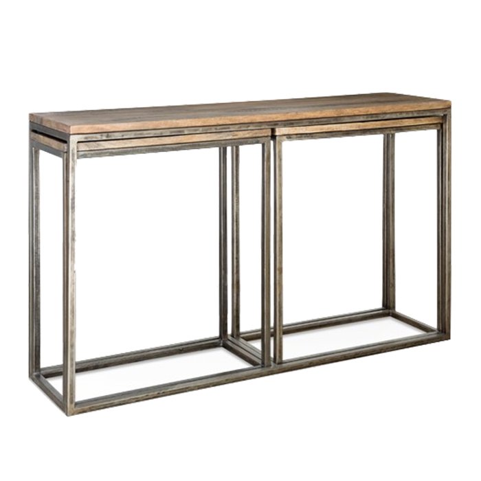 Консоль Industrial Metal Rust Triple Console Table  в Воронеже | Loft Concept 