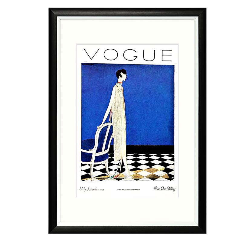 Постер Vogue September 1925 Синий Черный Белый Постер Vogue September 1925 Синий Черный Белый в Воронеже | Loft Concept
