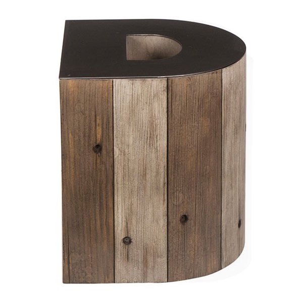 Столик Wooden Alphabet D Side Table Графит Коричневый в Воронеже | Loft Concept 