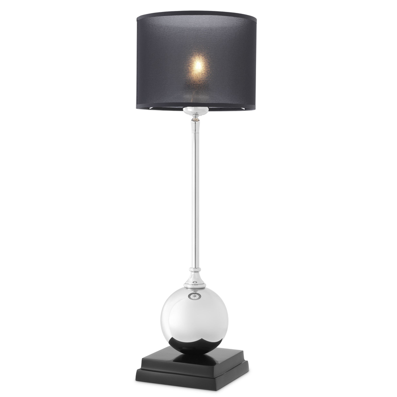 Настольная лампа Eichholtz Table Lamp Carnivale Никель Черный в Воронеже | Loft Concept 