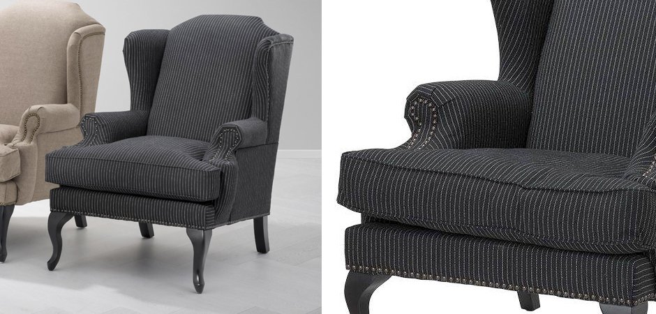 Кресло Eichholtz Chair Frank Sinatra Black & white Кресло Eichholtz Chair Frank Sinatra Black & white - Loft-Concept в Воронеже