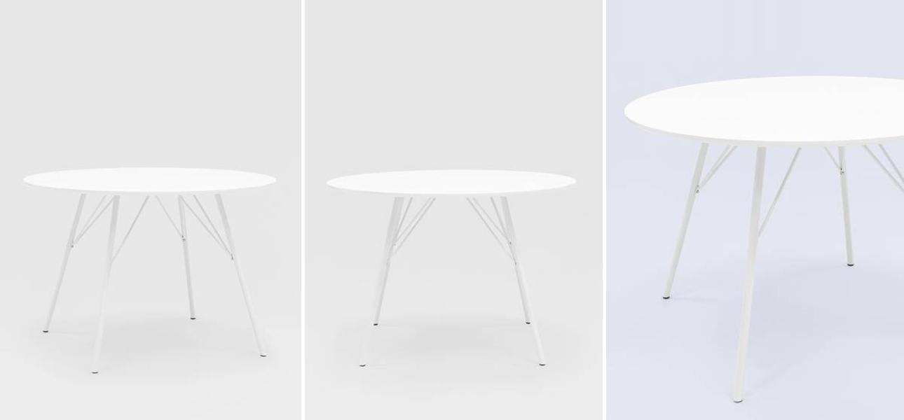 Столь обеденный Grunge Collection круглый цвет белый - фото