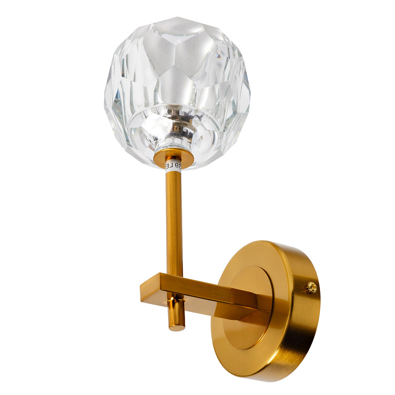 Бра RH Boule de Cristal Single Wall Lamp Gold матовое золото в Воронеже | Loft Concept 