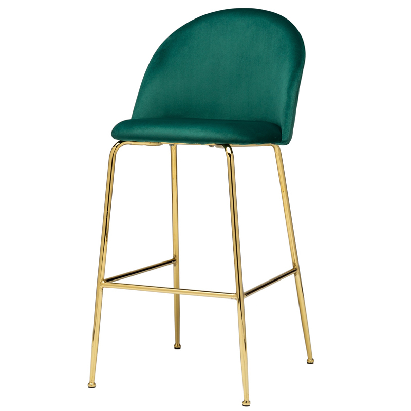 Барный стул Vendramin Bar Stool green Зеленый Глянцевое золото в Воронеже | Loft Concept 