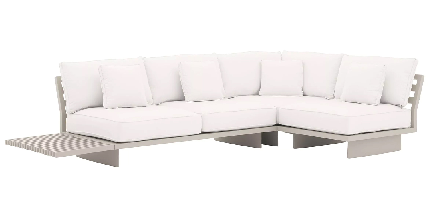 Модульный диван Eichholtz Sofa Royal Palm Белый Бежевый - фото