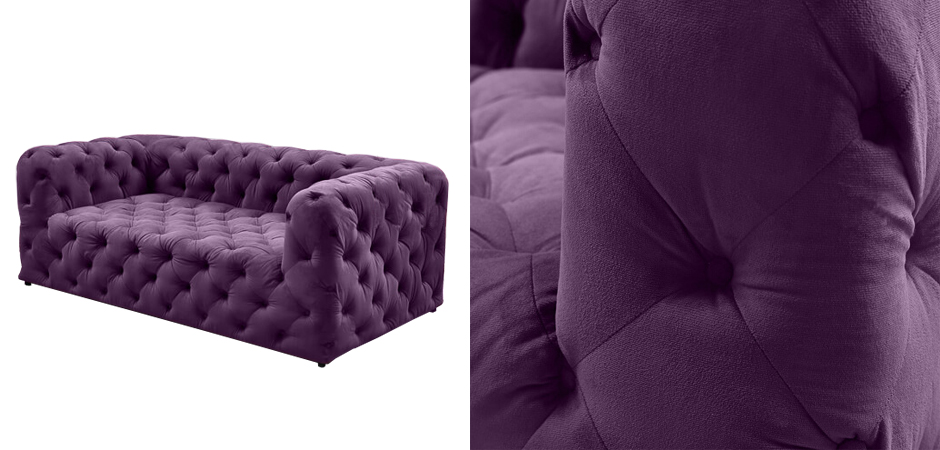 Диван Soho tufted purple velor Диван Soho tufted purple velor - Loft-Concept в Воронеже