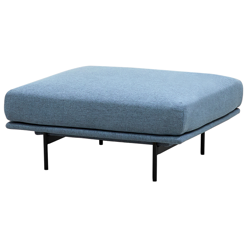 Оттоманка голубая Vergil Blue Ottoman Голубой Черный в Воронеже | Loft Concept 