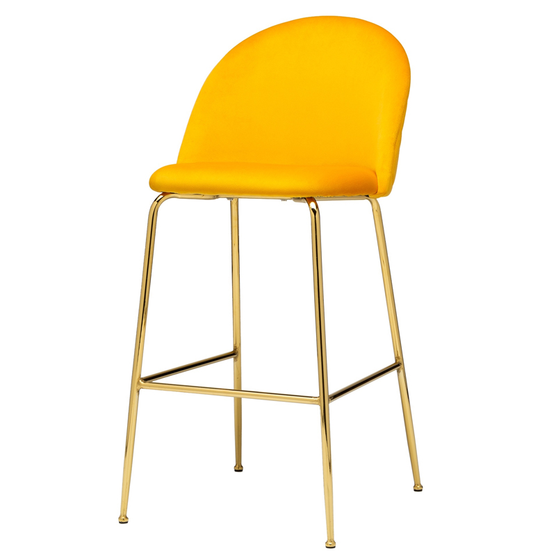 Барный стул Vendramin Bar Stool yellow Желтый Глянцевое золото в Воронеже | Loft Concept 