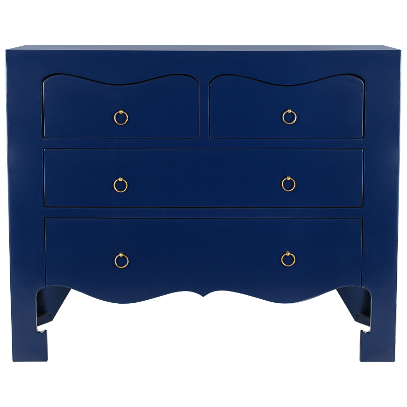 Комод темно-синий L.XV CHEST OF DRAWERS deep blue Темно-синий Золотой в Воронеже | Loft Concept 