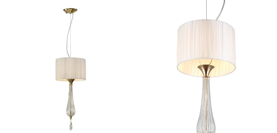 Подвесной светильник Fluff Brass с Абажуром Подвесной светильник Fluff Brass с Абажуром - Loft-Concept в Воронеже