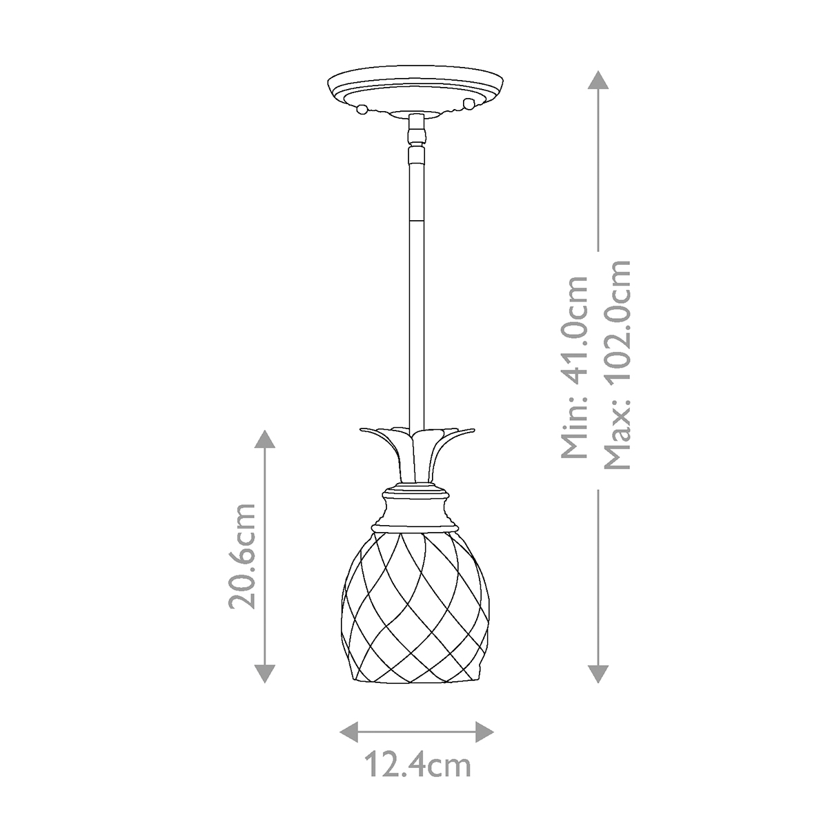 Подвесной светильник цвета латунь с прозрачнымплафоном в форме ананаса Hinkley в Воронеже