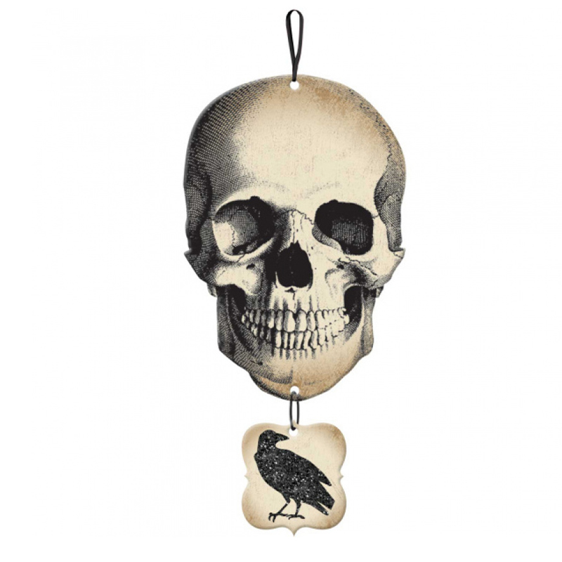 Аксессуар HALLOWEEN Hanging Skull Серый Черный в Воронеже | Loft Concept 